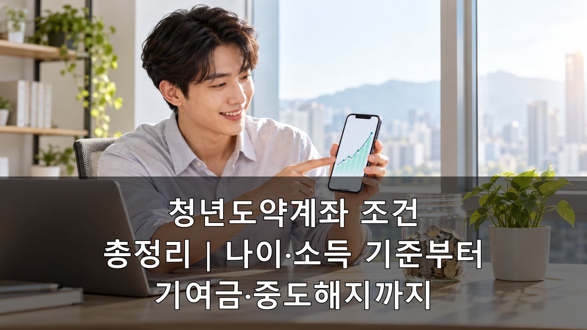 청년도약계좌 조건 총정리｜나이·소득 기준부터 기여금·중도해지까지